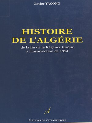 cover image of Histoire de l'Algérie
